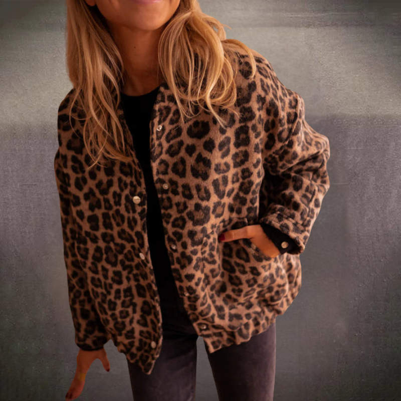 Elodie | Stylish Leopard Print Jacket