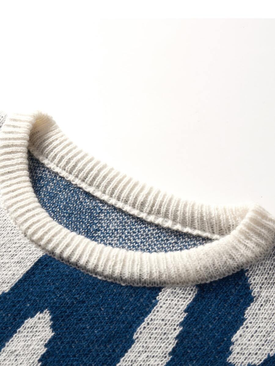 Manfinity Hypemode Casual men's sweater with Round neck, Long Sleeves, and Graphic detail
