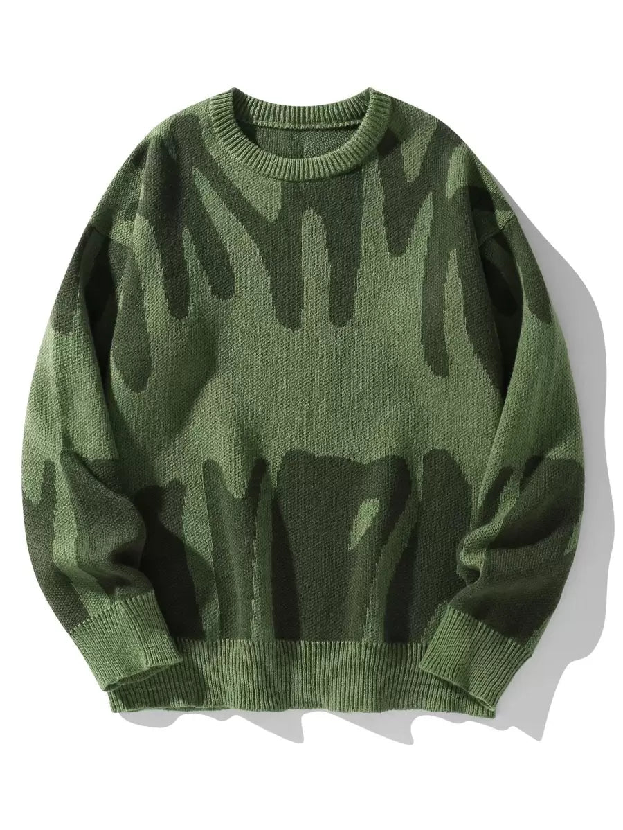Manfinity Hypemode Casual men's sweater with Round neck, Long Sleeves, and Graphic detail