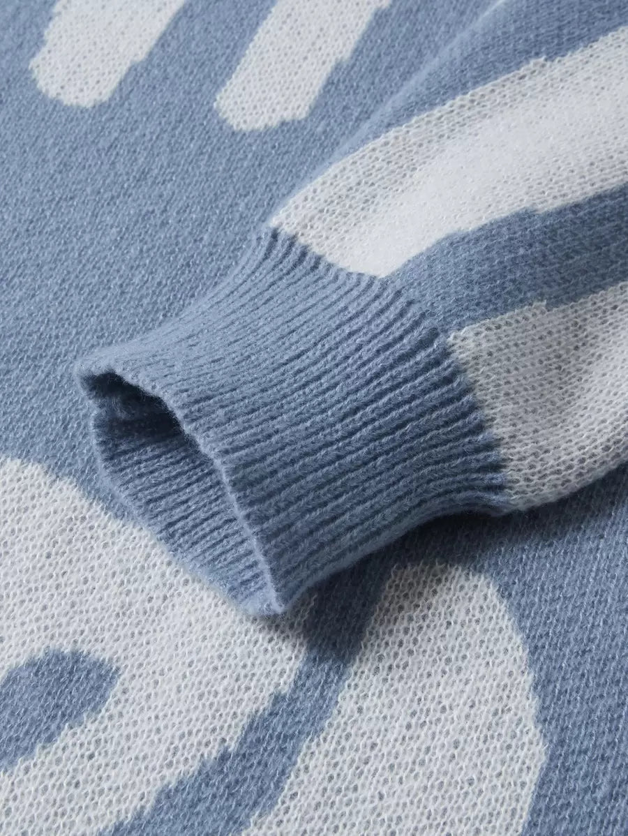 Manfinity Hypemode Casual men's sweater with Round neck, Long Sleeves, and Graphic detail