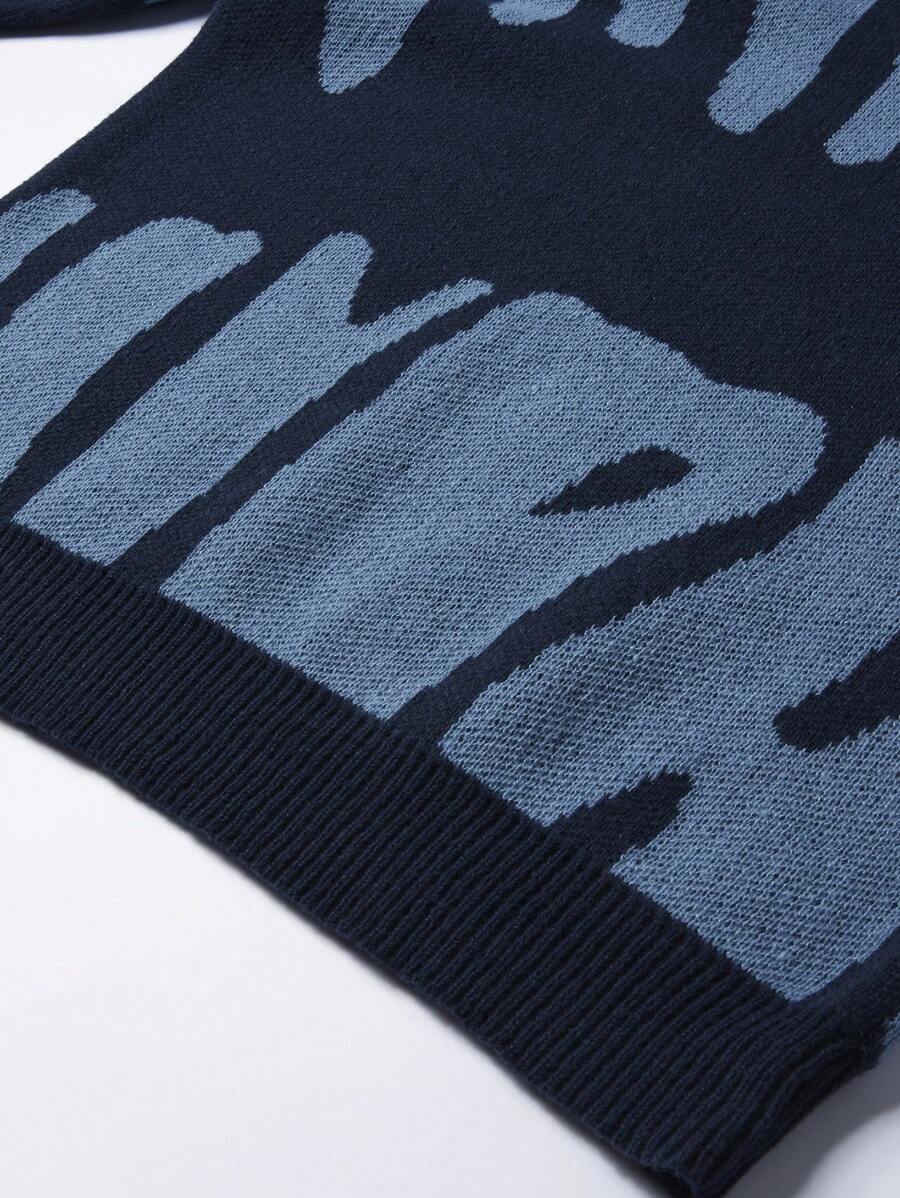 Manfinity Hypemode Casual men's sweater with Round neck, Long Sleeves, and Graphic detail