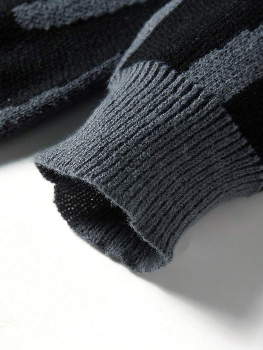 Manfinity Hypemode Casual men's sweater with Round neck, Long Sleeves, and Graphic detail