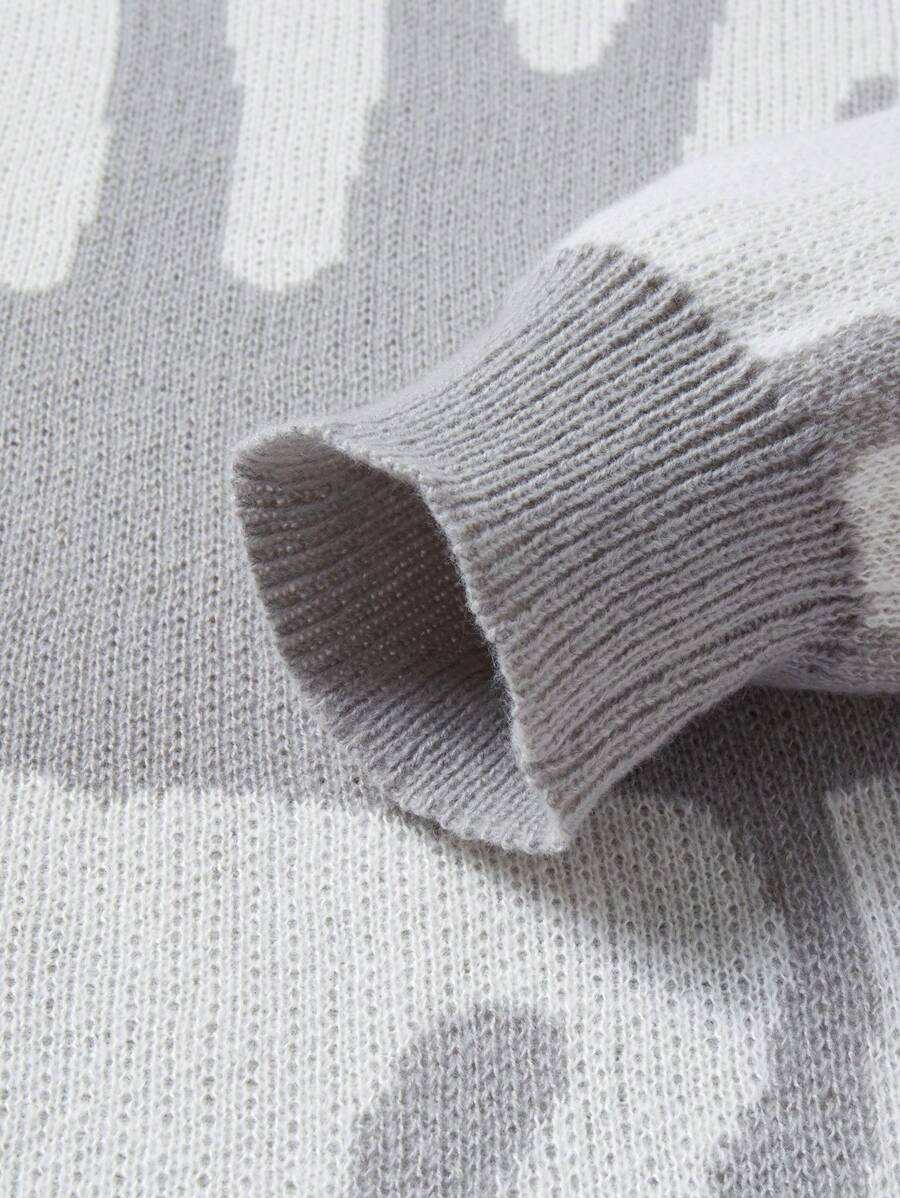 Manfinity Hypemode Casual men's sweater with Round neck, Long Sleeves, and Graphic detail