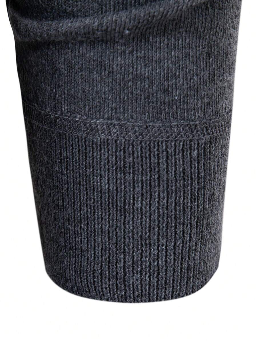 RONVE Striped Knit Half-Zip