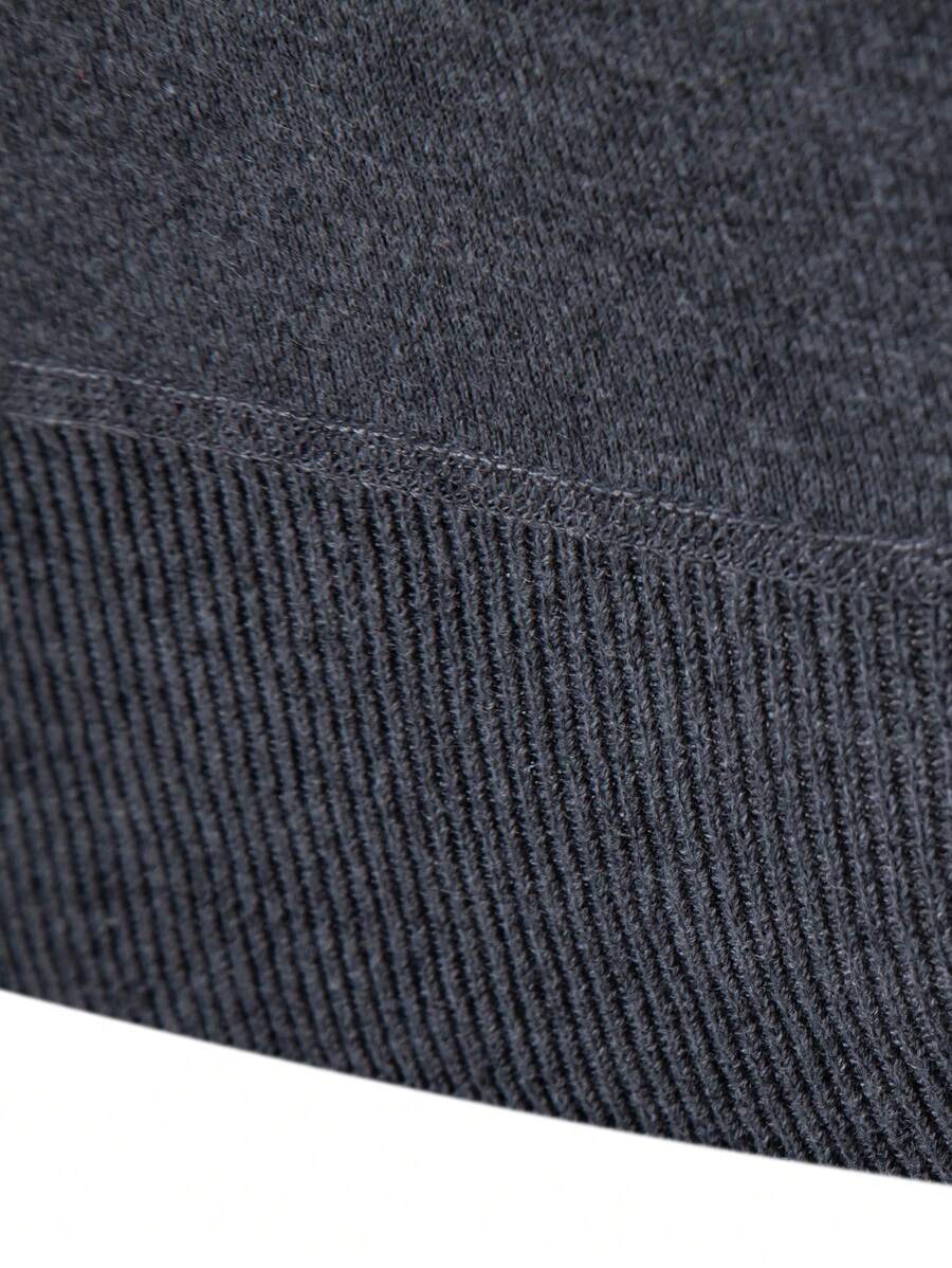 RONVE Striped Knit Half-Zip