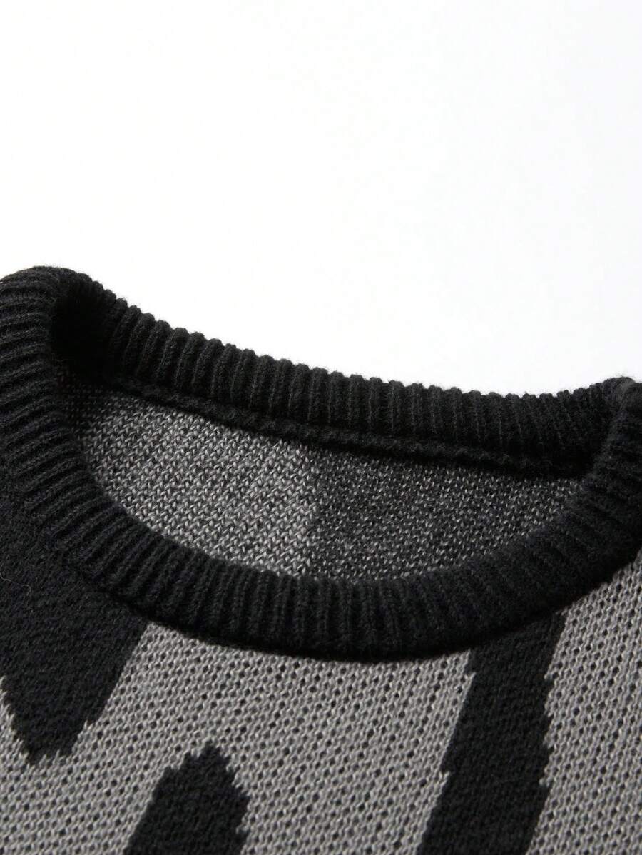 Manfinity Hypemode Casual men's sweater with Round neck, Long Sleeves, and Graphic detail