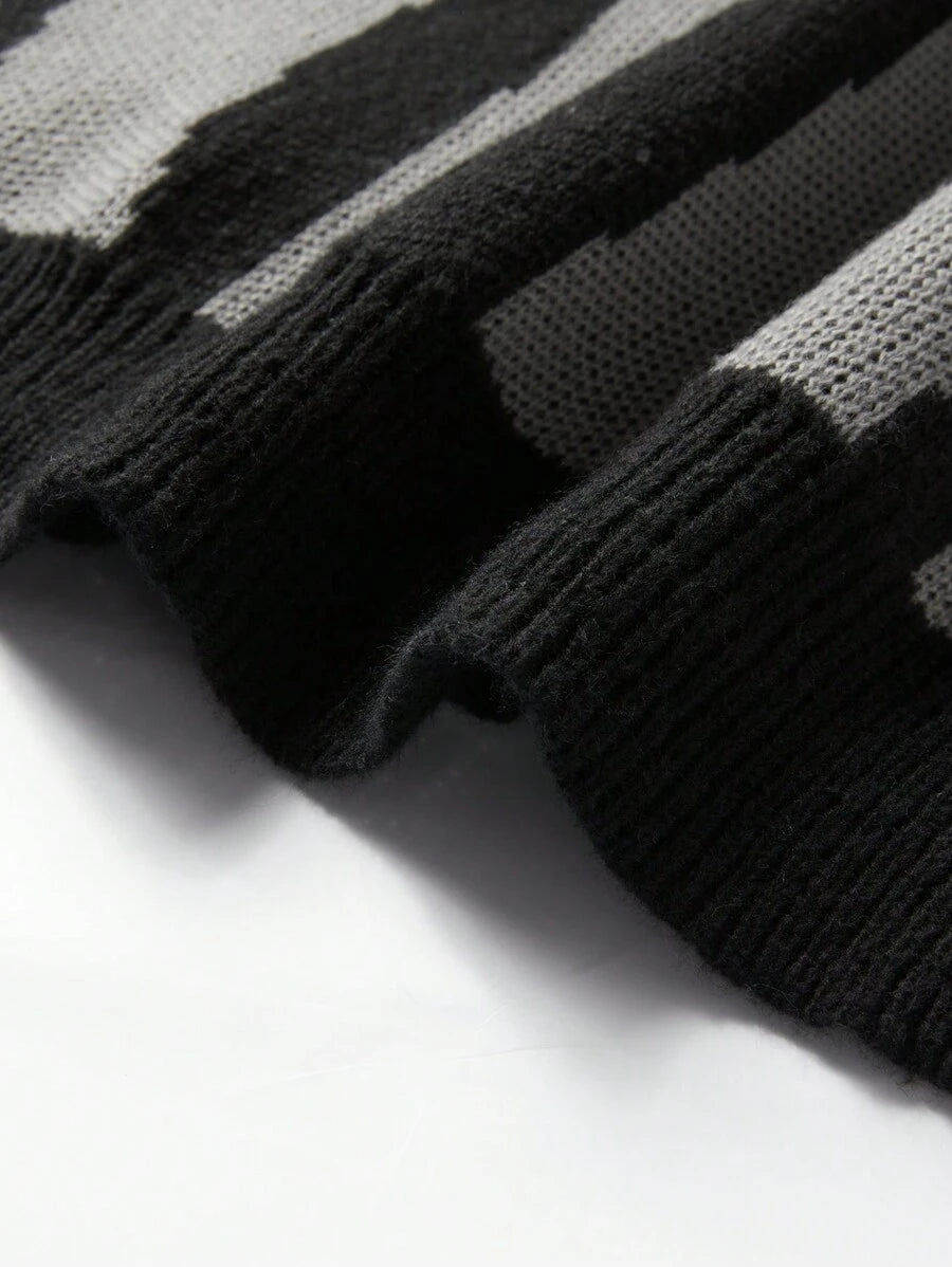 Manfinity Hypemode Casual men's sweater with Round neck, Long Sleeves, and Graphic detail