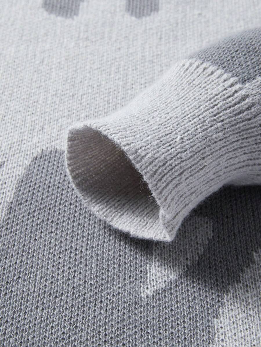 Manfinity Hypemode Casual men's sweater with Round neck, Long Sleeves, and Graphic detail