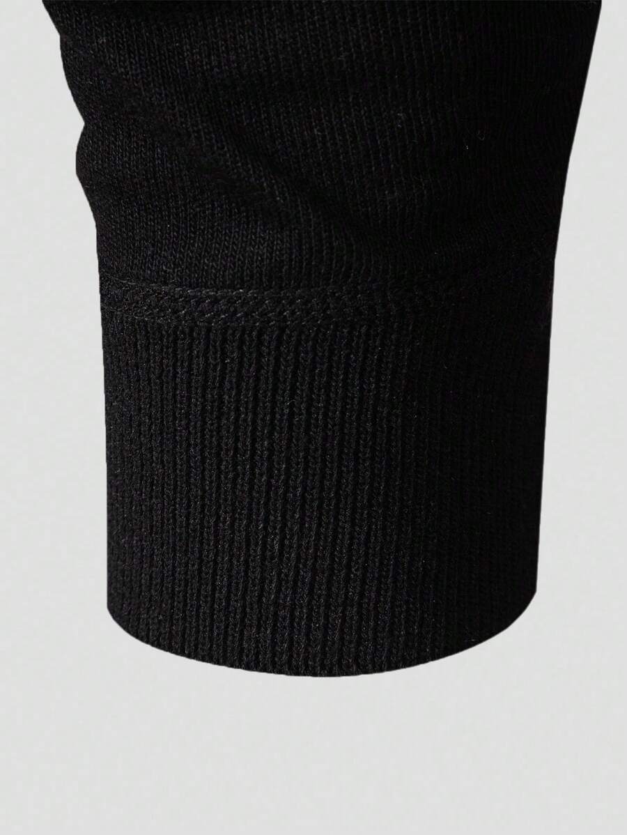 RONVE Striped Knit Half-Zip