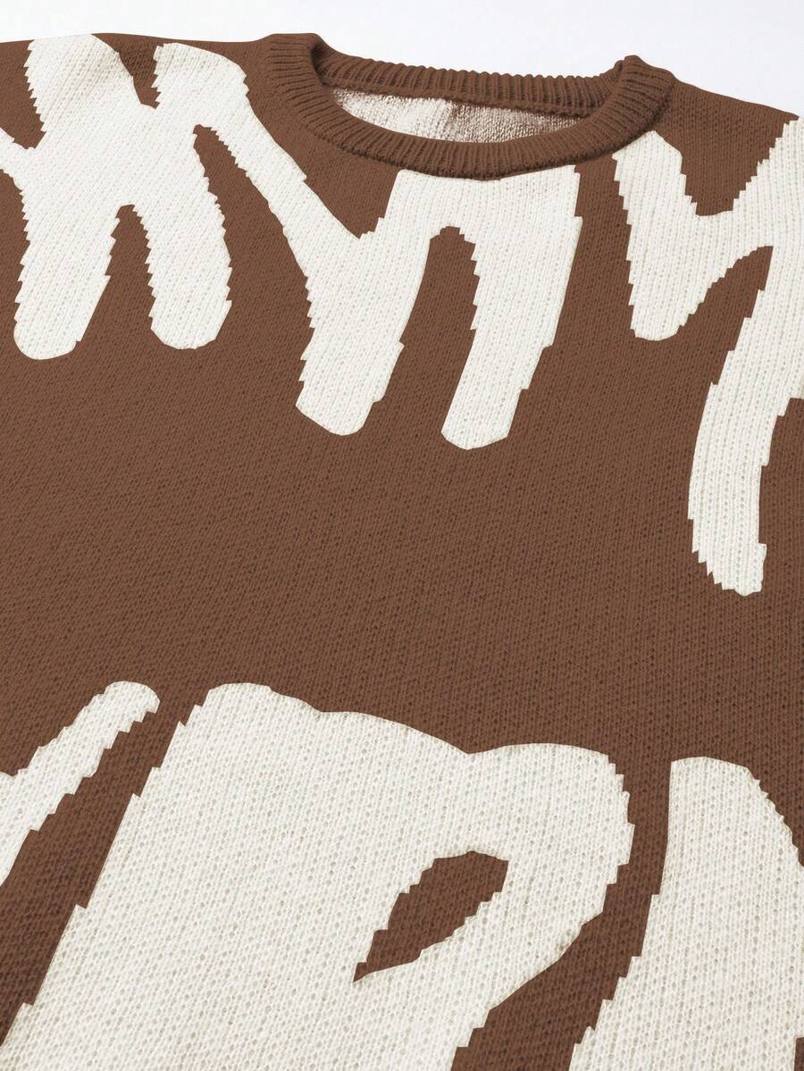 Manfinity Hypemode Casual men's sweater with Round neck, Long Sleeves, and Graphic detail