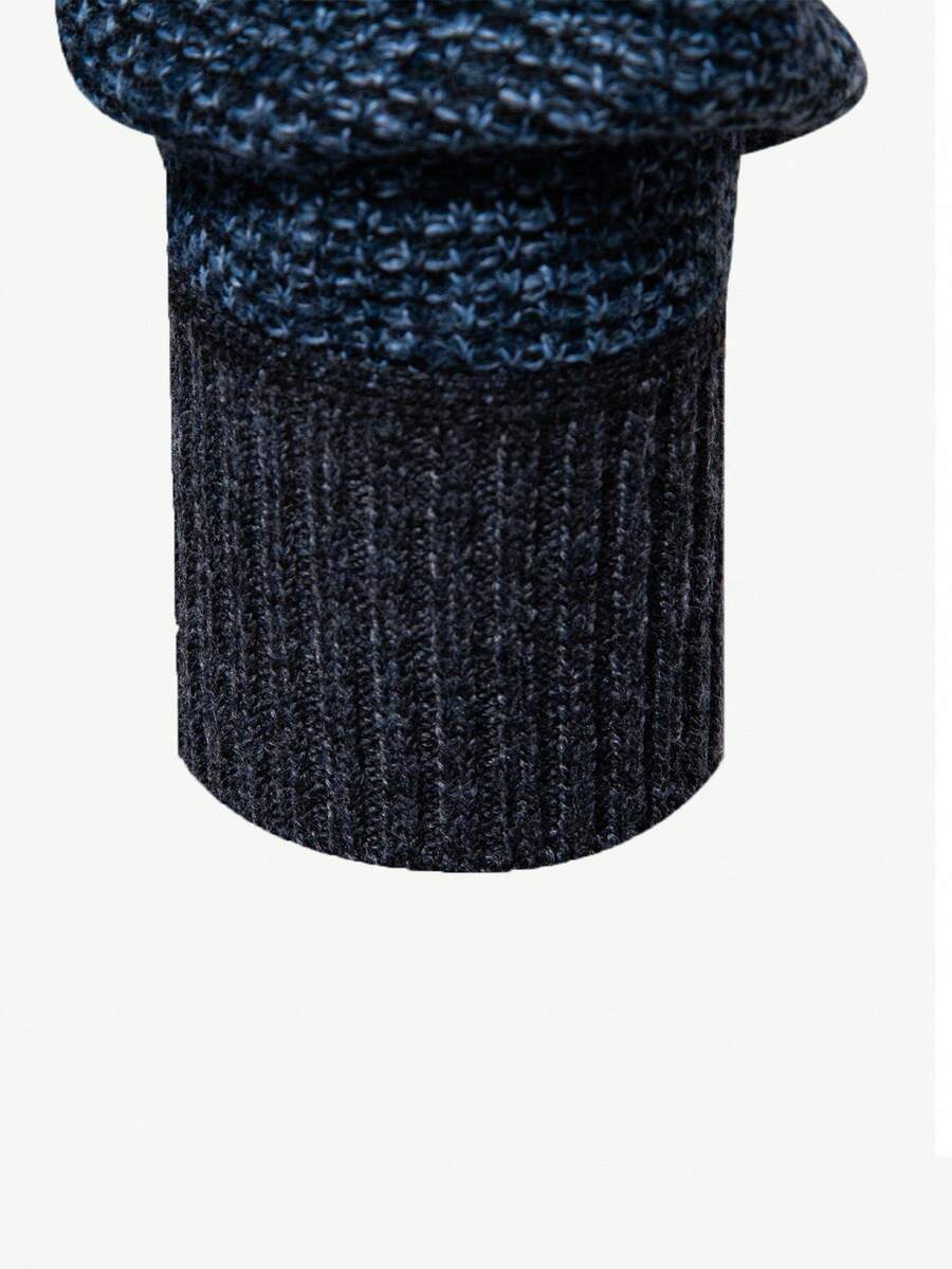 RONVE Striped Knit Half-Zip