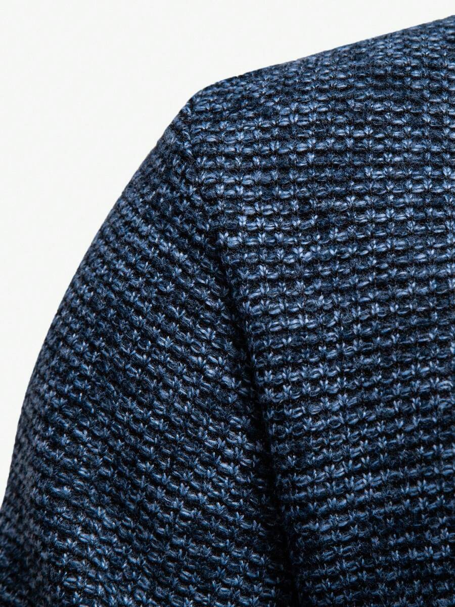 RONVE Striped Knit Half-Zip