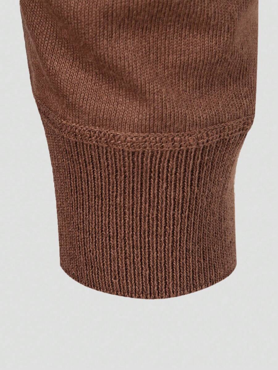 RONVE Striped Knit Half-Zip