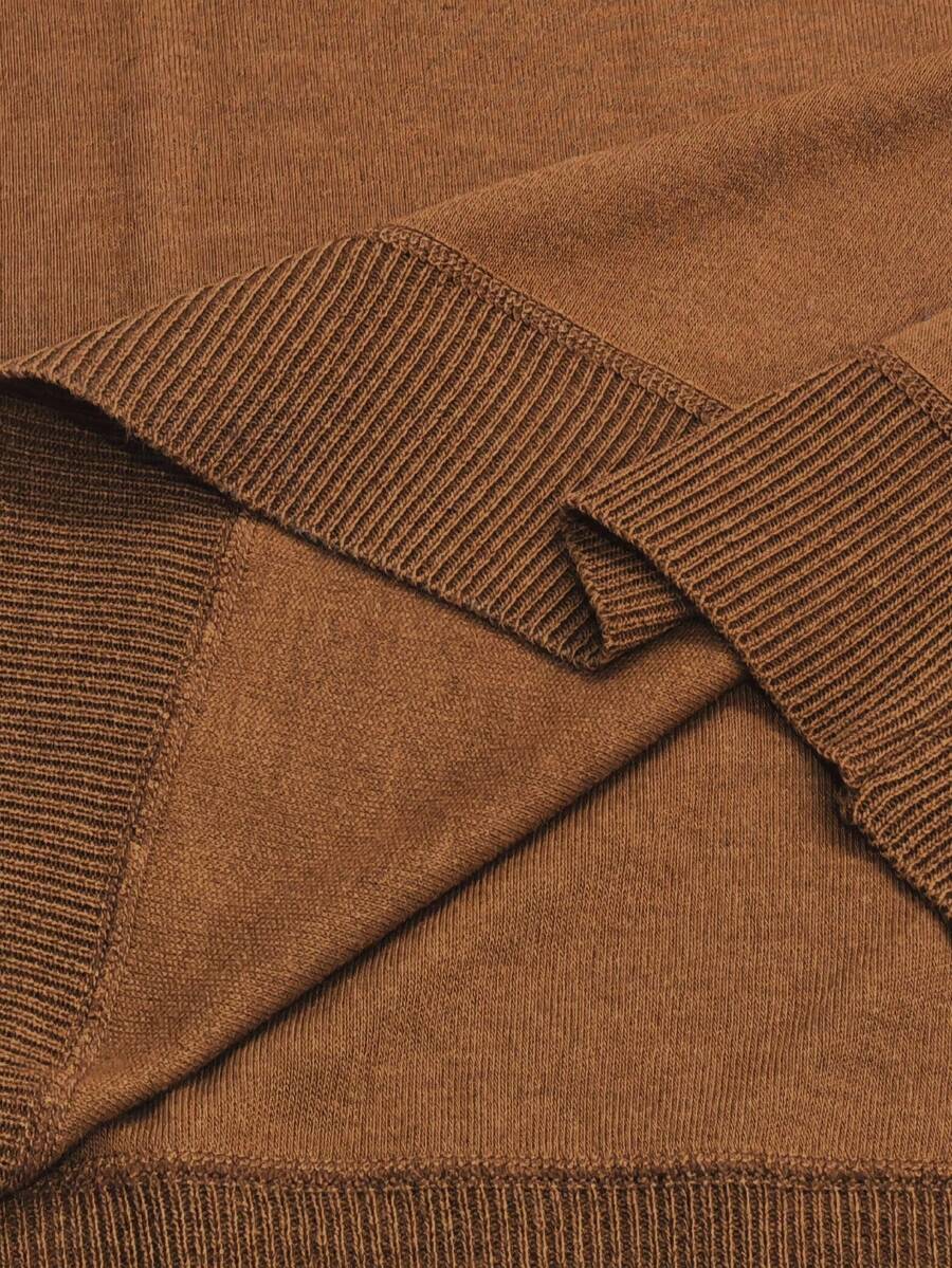 RONVE Striped Knit Half-Zip