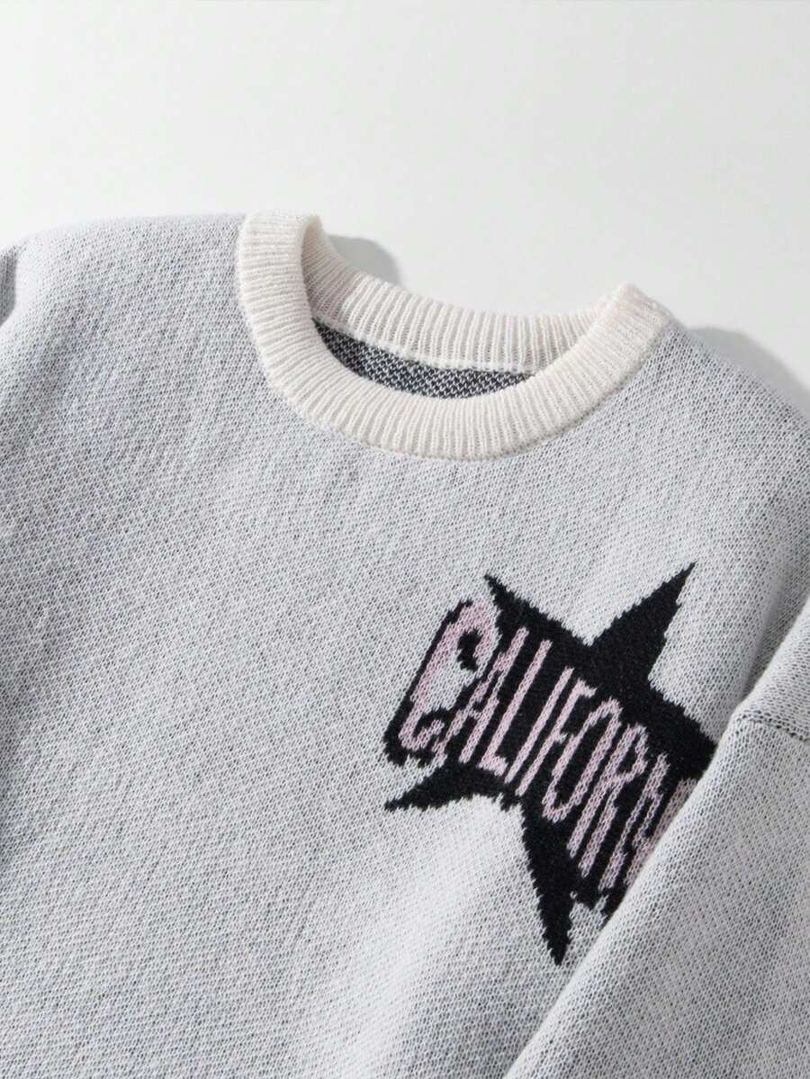 Manfinity Hypemode Casual men's sweater with Round neck, Long Sleeves, and Graphic detail