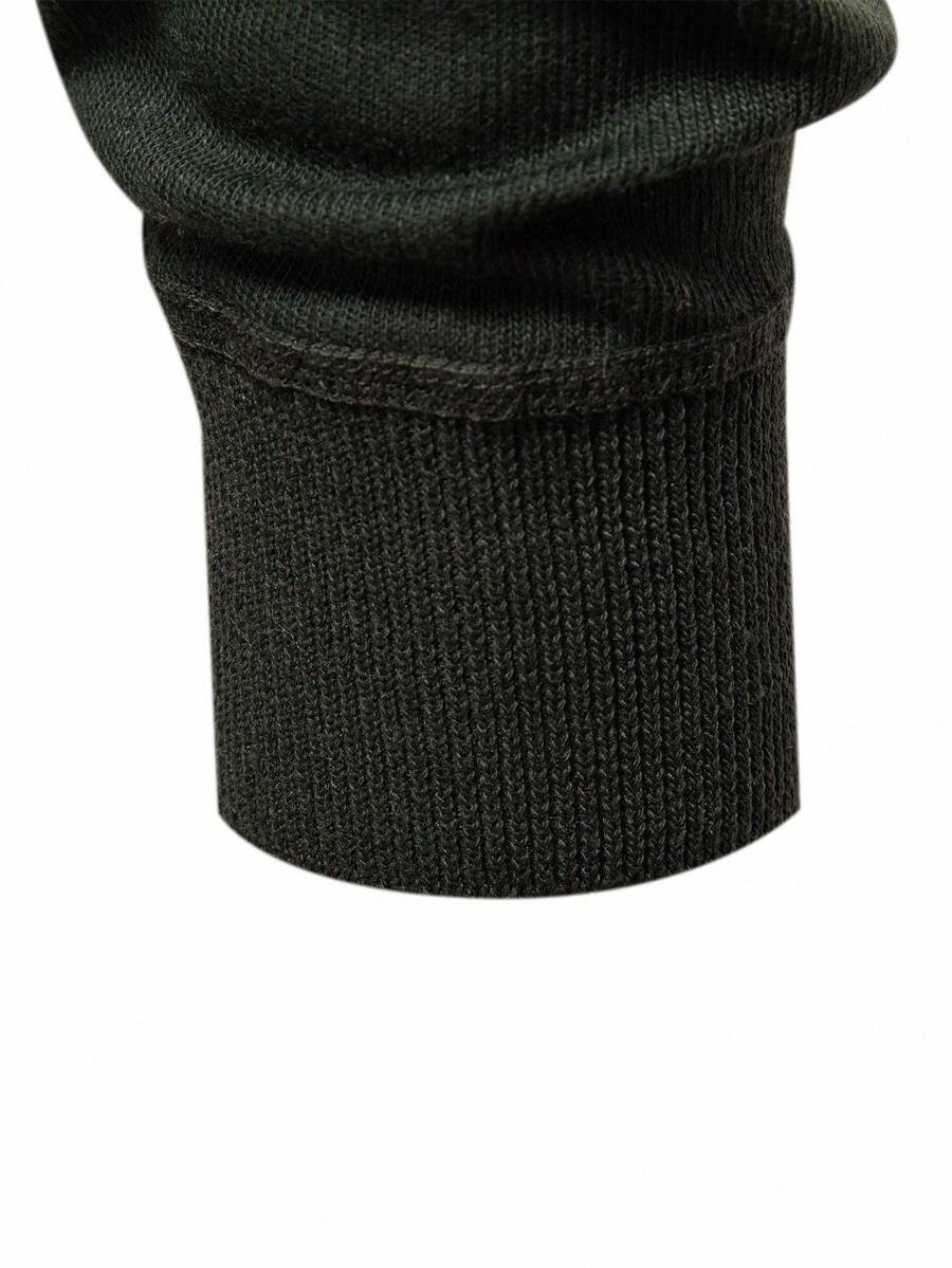 RONVE Striped Knit Half-Zip