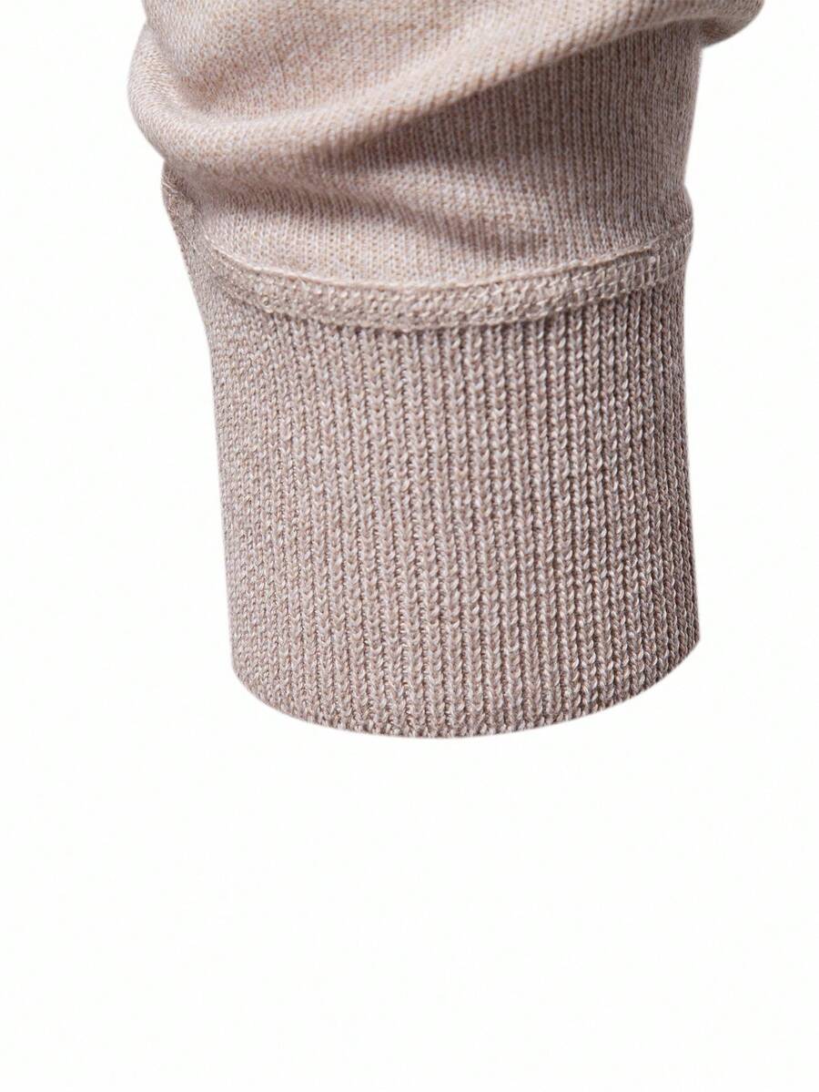 RONVE Striped Knit Half-Zip