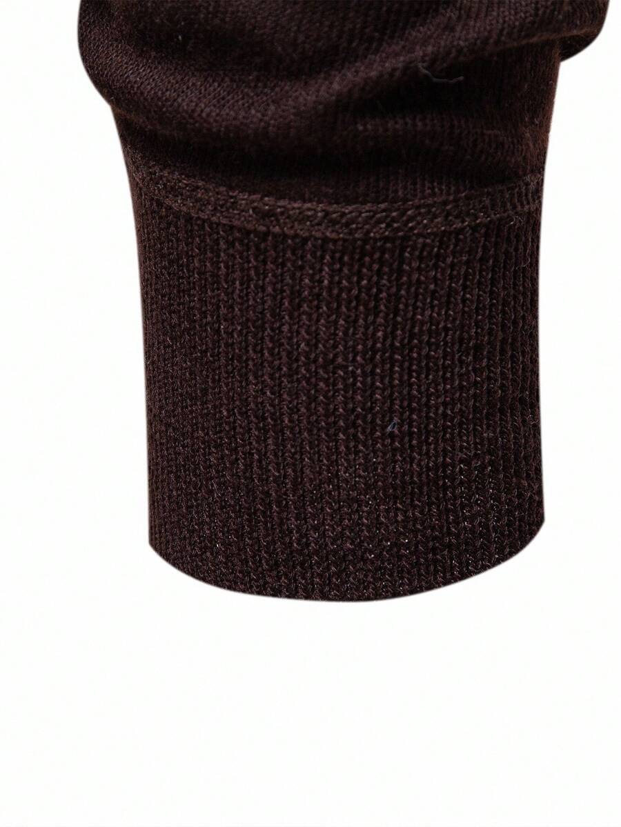 RONVE Striped Knit Half-Zip