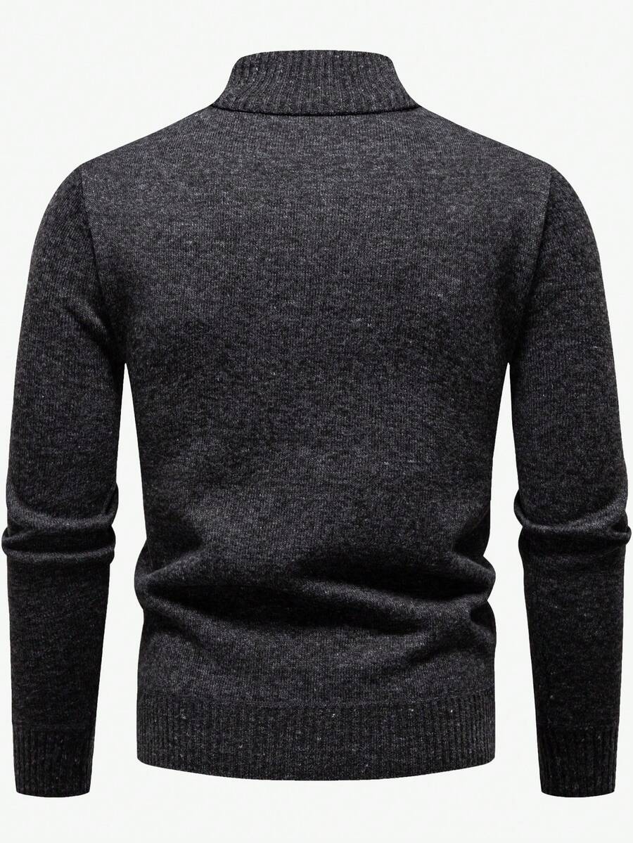 RONVE Striped Knit Half-Zip