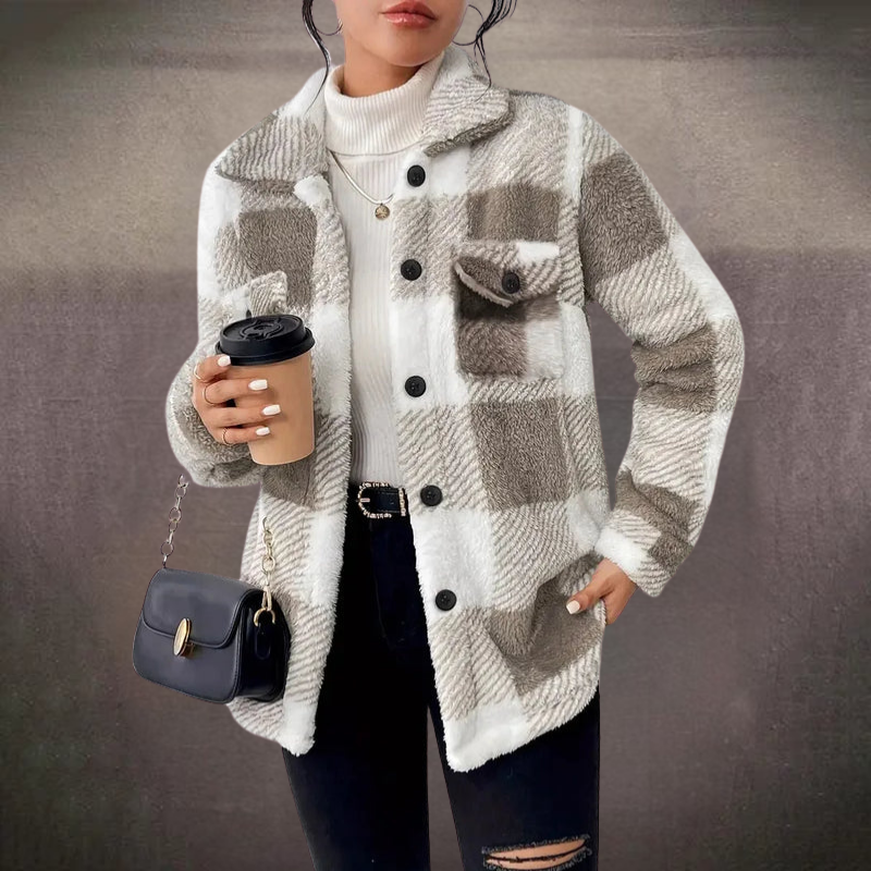 Martin | Stylish Plaid Fleece Jacket