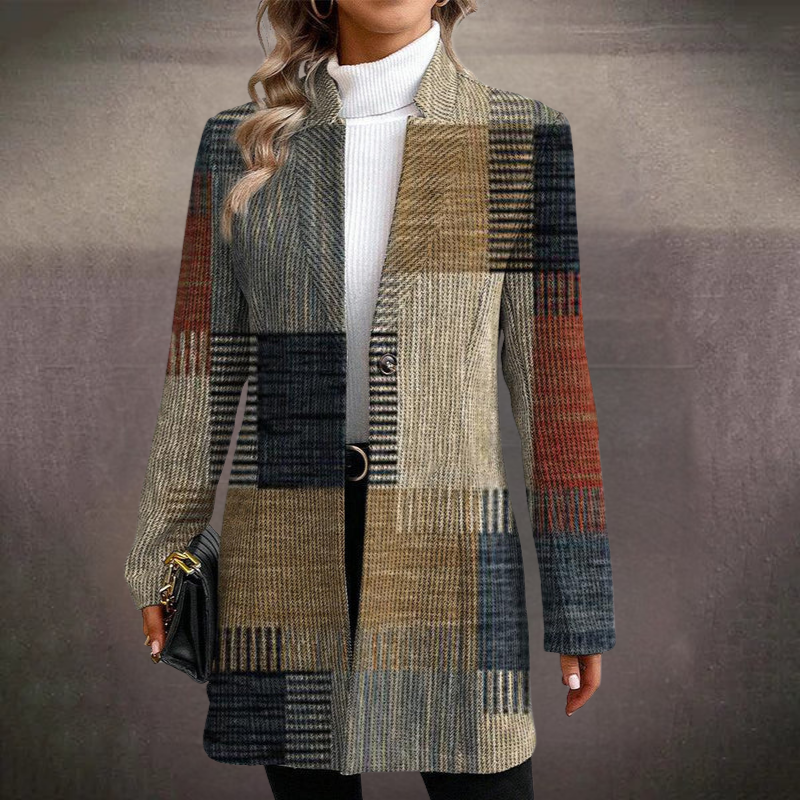 Marina™ - Elegant women's blazer jacket with pattern
