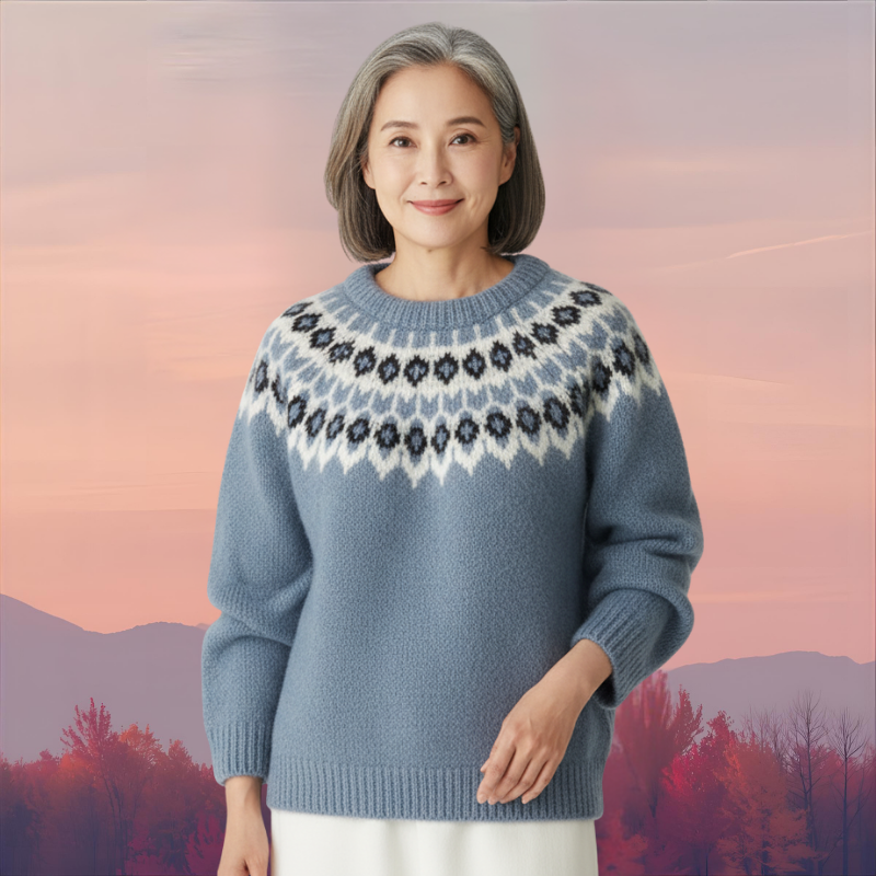 Sophie | Stylish Jacquard Sweater