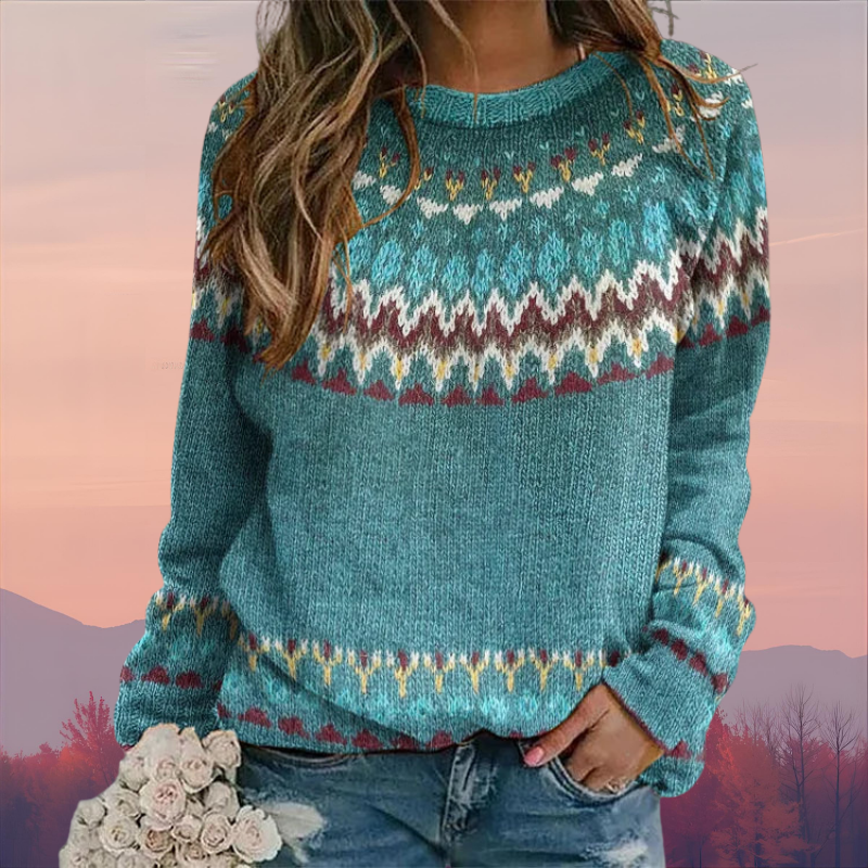 Peyton™ - Comfortable Retro Wave Pattern Sweatshirt