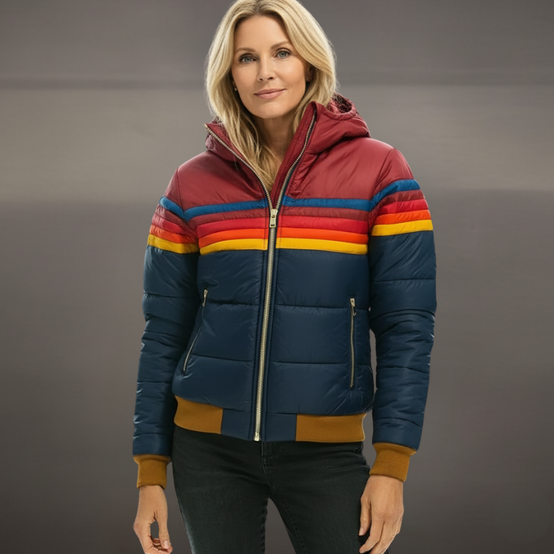 Marietta | Zip-Up Jacket with Rainbow Stripes