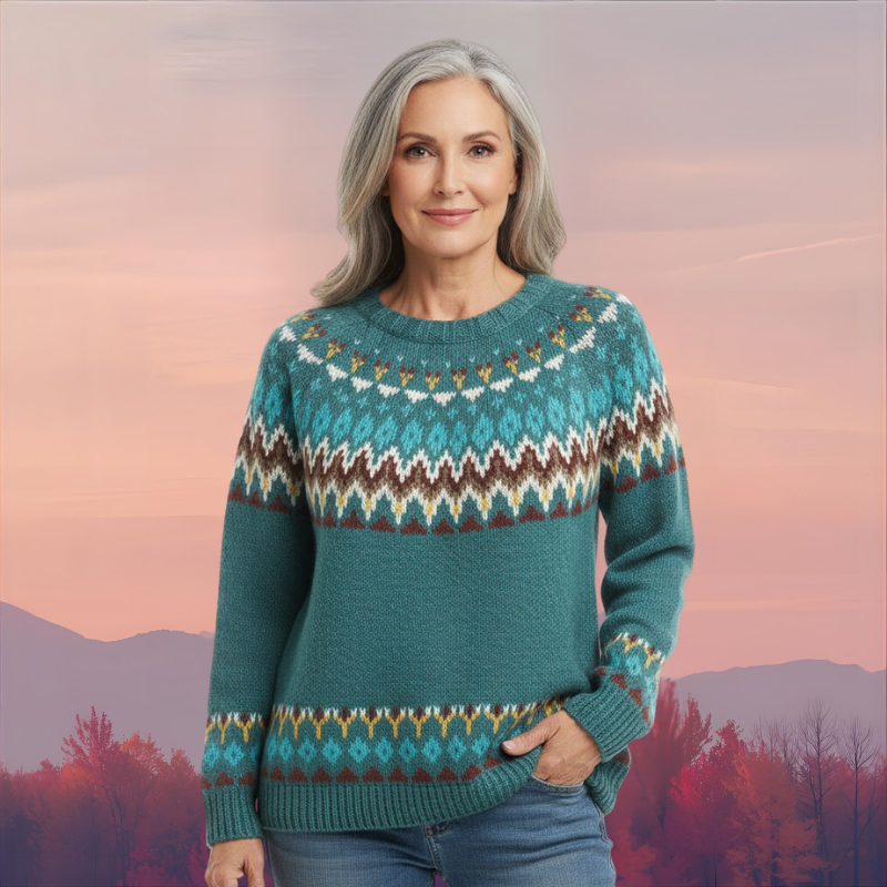 Peyton™ - Comfortable Retro Wave Pattern Sweatshirt