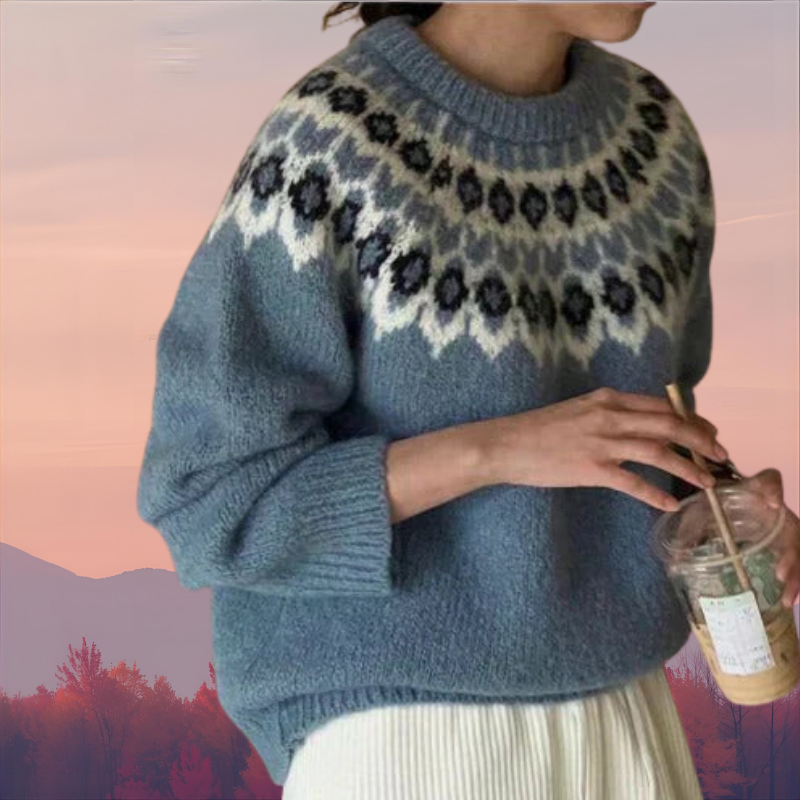 Sophie | Stylish Jacquard Sweater