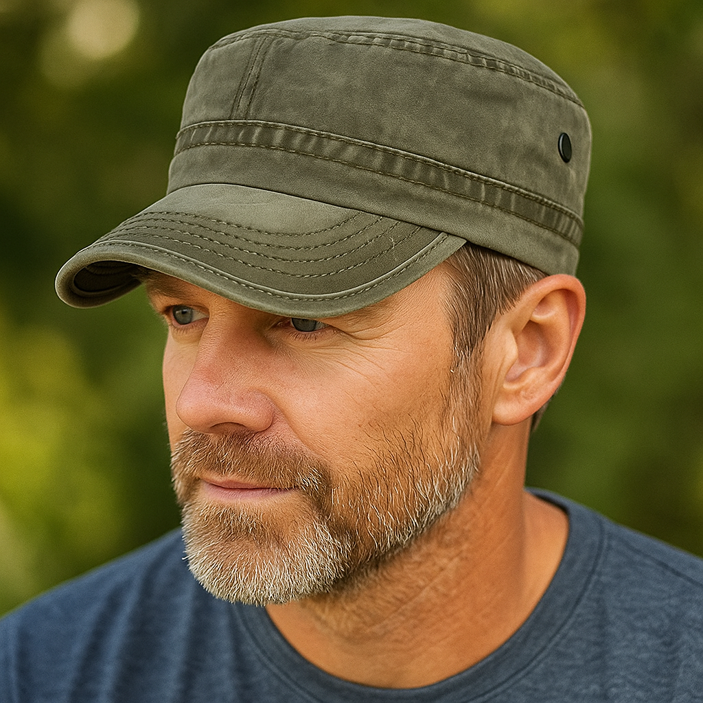 Jack | Robust vintage cap (Army Green)