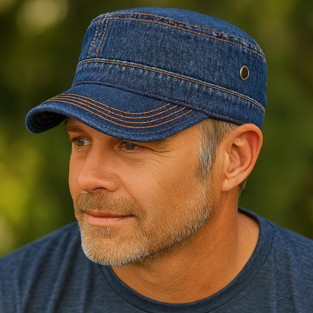 Kyle | Robust vintage cap (Dark Denim)