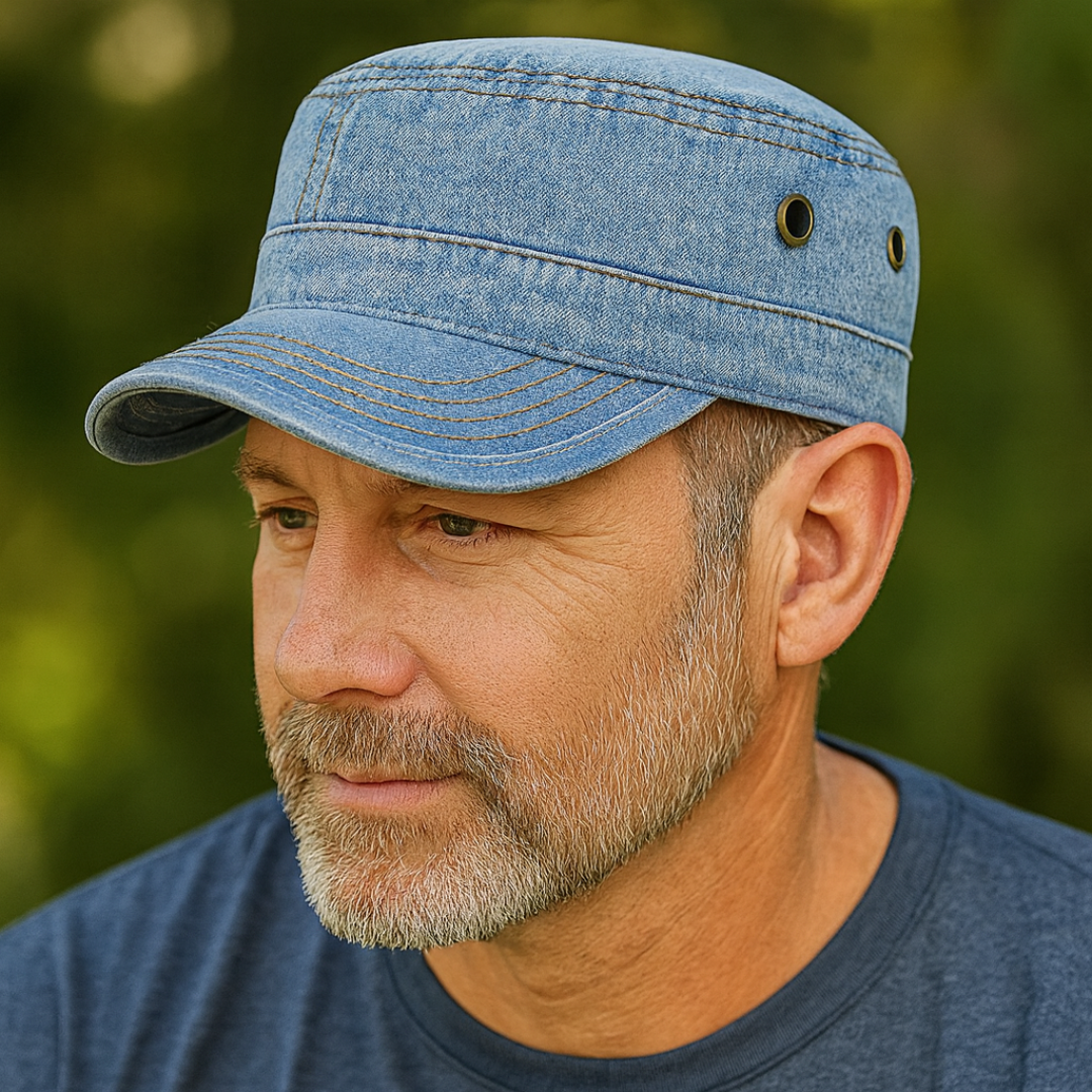 Cole | Robust vintage cap (Light Denim)