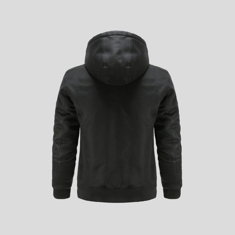 Lance - Hooded Leather Jacket