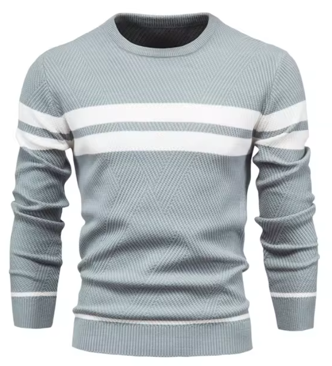Lenoir™ | Elegant Men's Sweater with Chevron Pattern