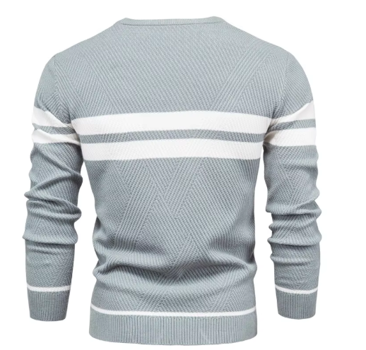 Lenoir™ | Elegant Men's Sweater with Chevron Pattern