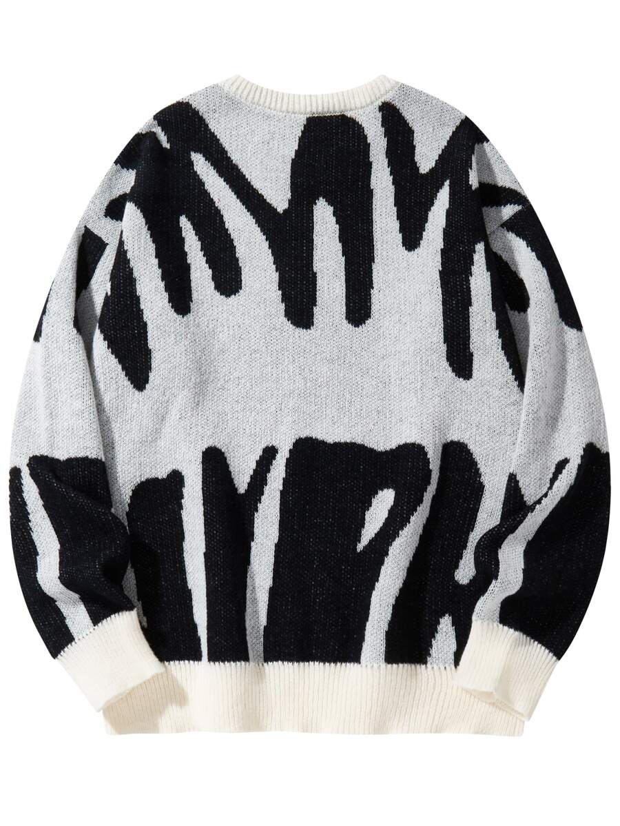 Manfinity Hypemode Casual men's sweater with Round neck, Long Sleeves, and Graphic detail