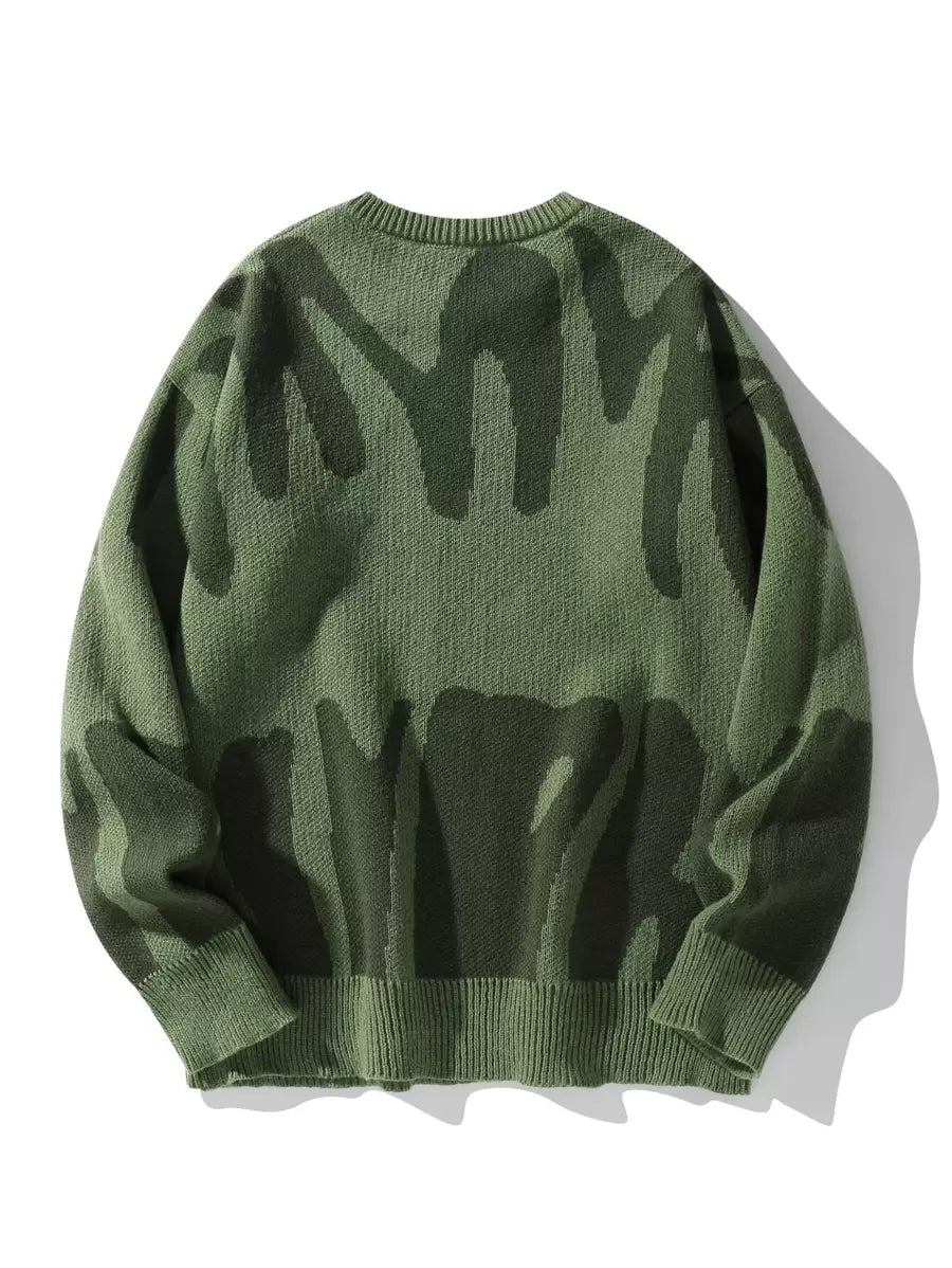 Manfinity Hypemode Casual men's sweater with Round neck, Long Sleeves, and Graphic detail