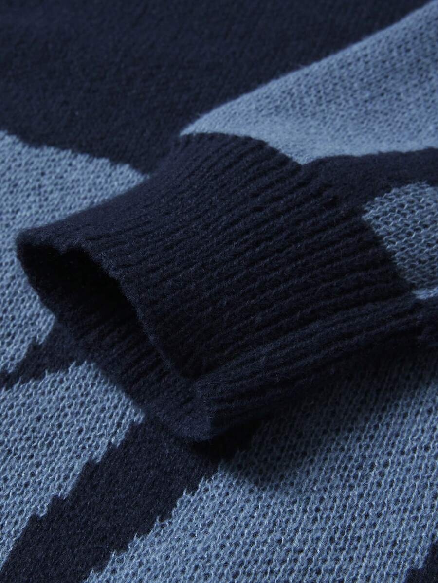 Manfinity Hypemode Casual men's sweater with Round neck, Long Sleeves, and Graphic detail