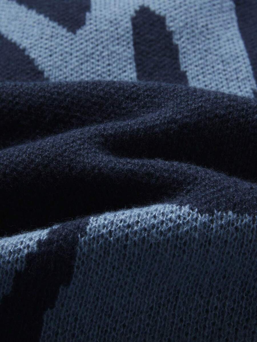 Manfinity Hypemode Casual men's sweater with Round neck, Long Sleeves, and Graphic detail