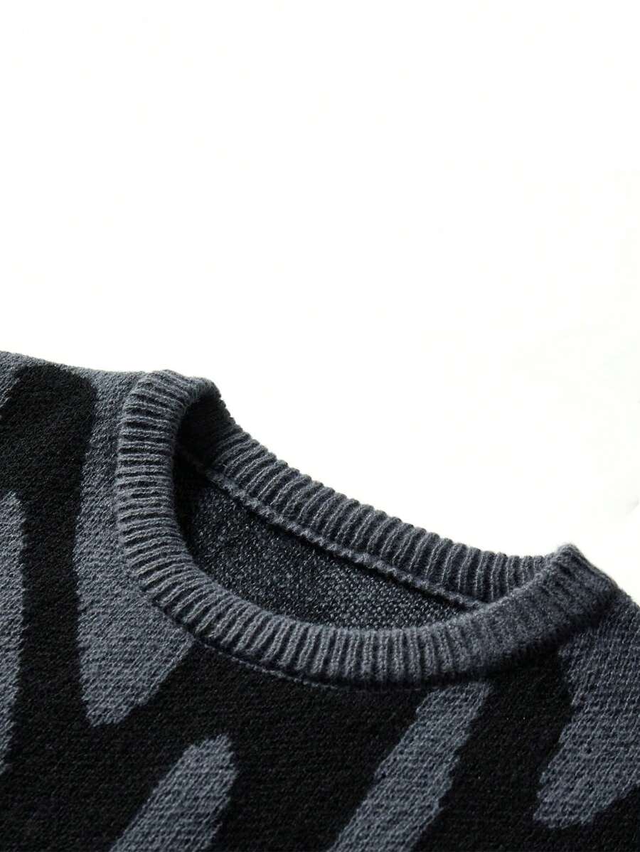Manfinity Hypemode Casual men's sweater with Round neck, Long Sleeves, and Graphic detail