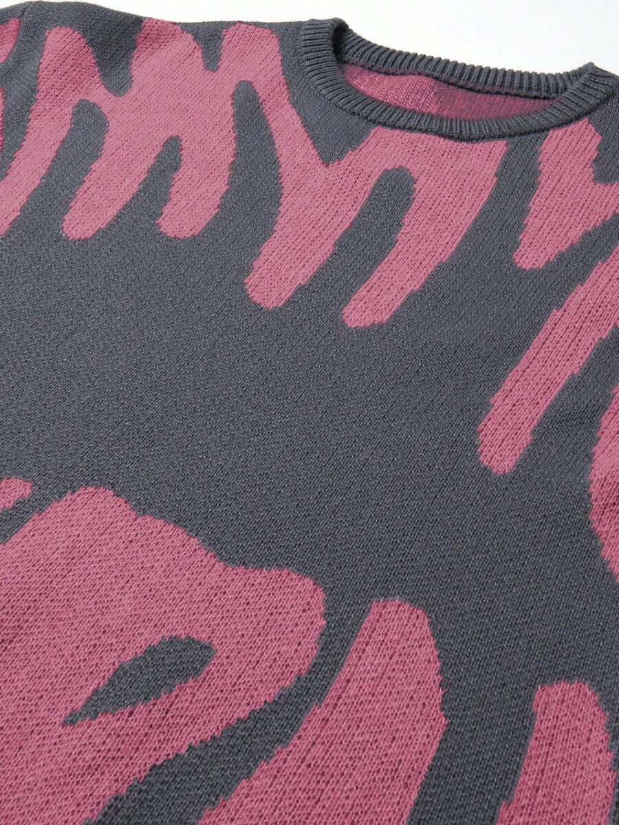 Manfinity Hypemode Casual men's sweater with Round neck, Long Sleeves, and Graphic detail