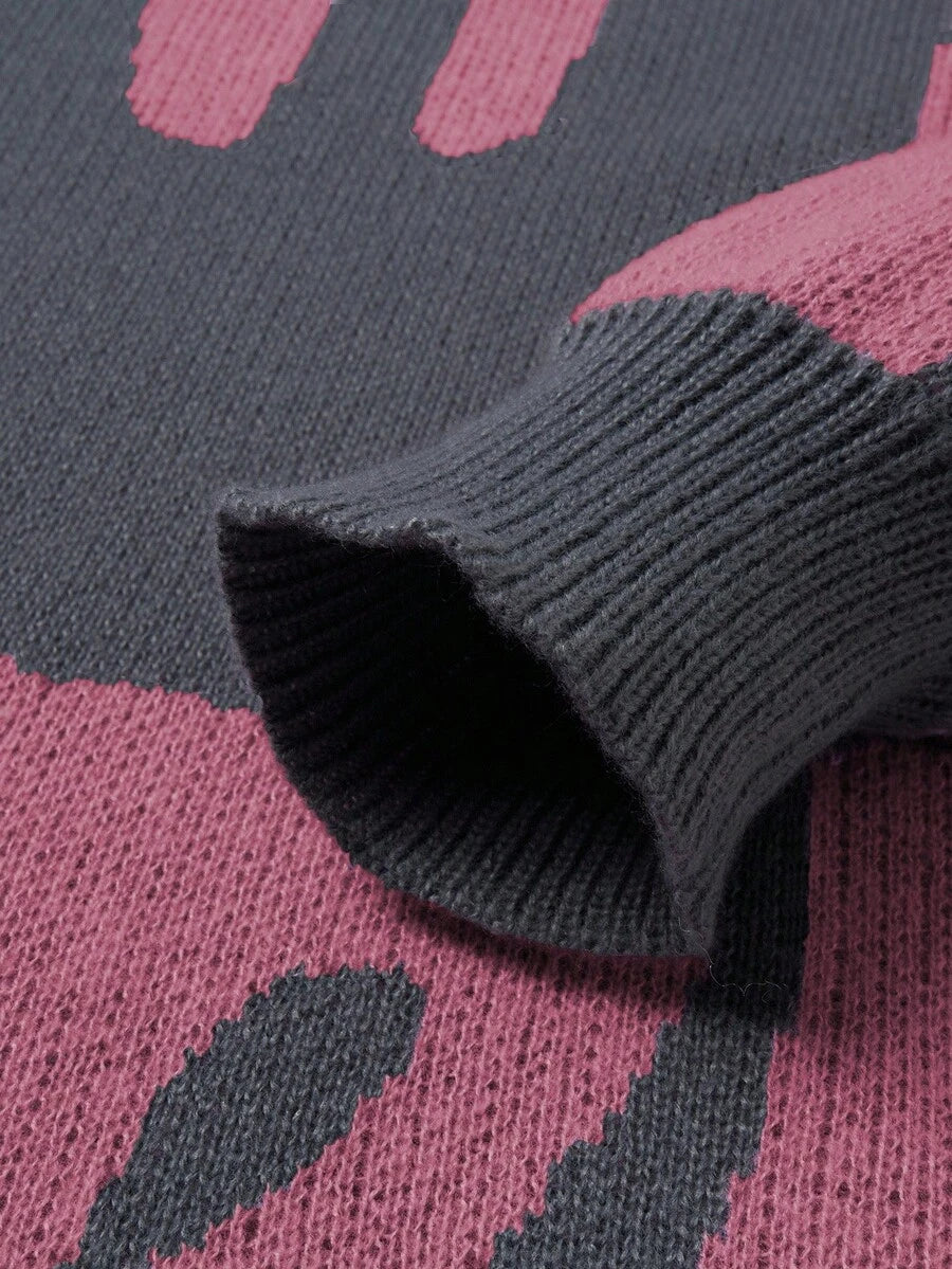 Manfinity Hypemode Casual men's sweater with Round neck, Long Sleeves, and Graphic detail
