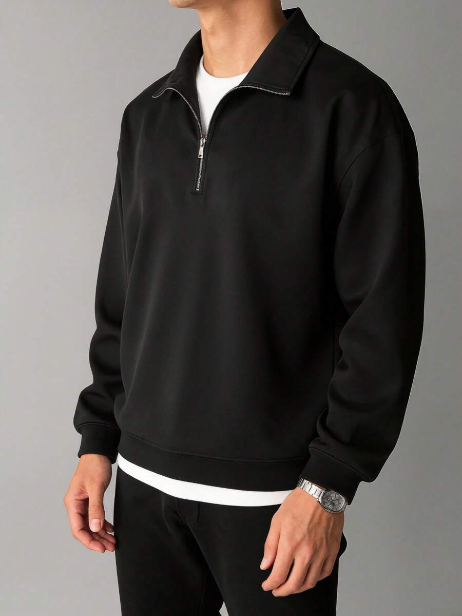 Dylan Solid Casual Zip Sweatshirt