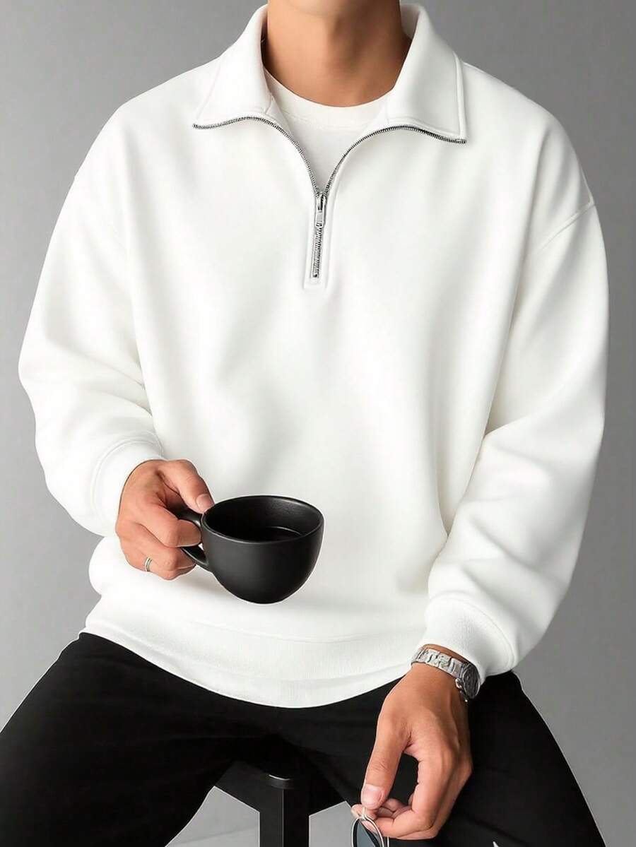 Dylan Solid Casual Zip Sweatshirt