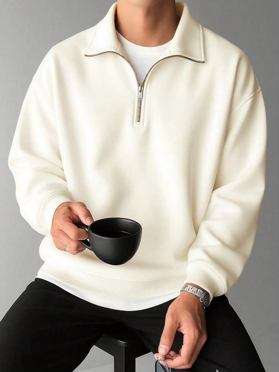 Dylan Solid Casual Zip Sweatshirt