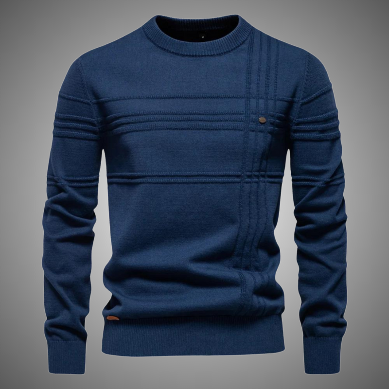 Lenoir™ | Elegant Men's Sweater with Plaid Design