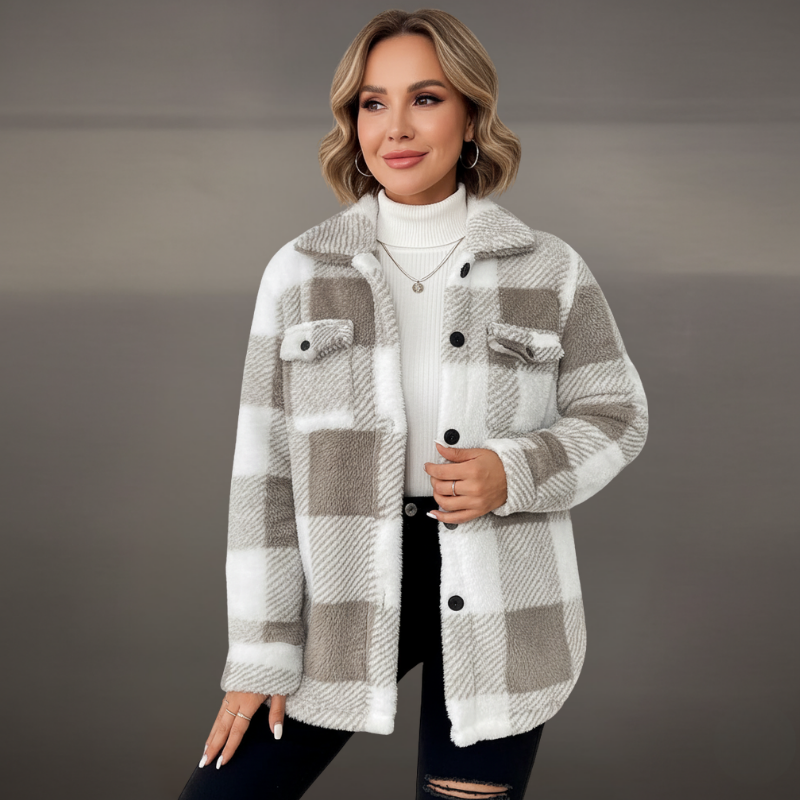 Martin | Stylish Plaid Fleece Jacket