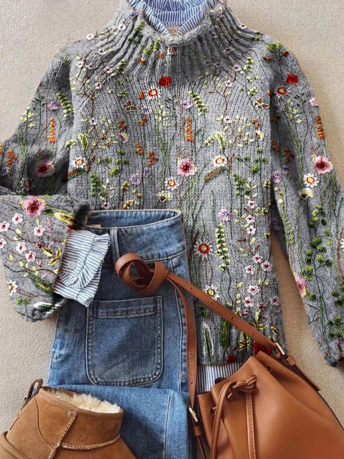 Ivy | Classic Vintage Floral Sweater