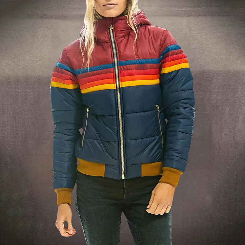 Marietta  | Zip-Up Jacket with Rainbow Stripes